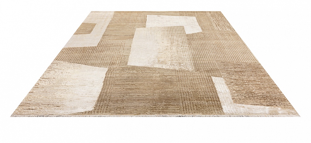 Индийский ковер из шерсти, шёлка и хлопка «HOLLYWOOD ART» CE6105-BROWN