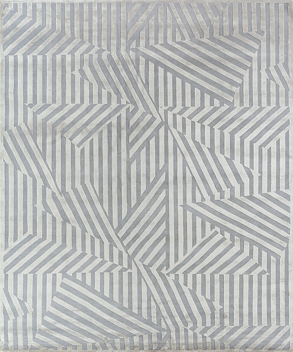 Непальский ковер из шерсти и шёлка «REVERS» C3277A-BK12