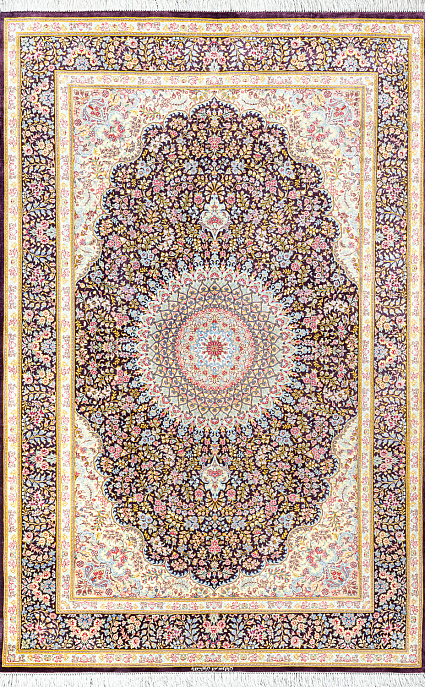 Иранский ковер из шёлка «QOM» 14-245-IR