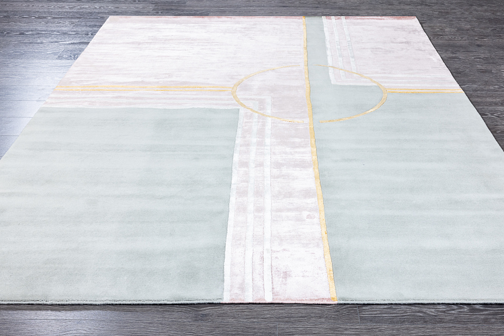 Индийский ковёр из шерсти и арт-шёлка «CARTIE COLLECTION» ART DECO-03-ROSE5