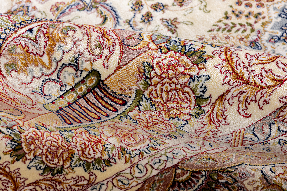 Турецкий ковёр из шёлка и модала «SILK QUM» 1004M-CRE-CRE