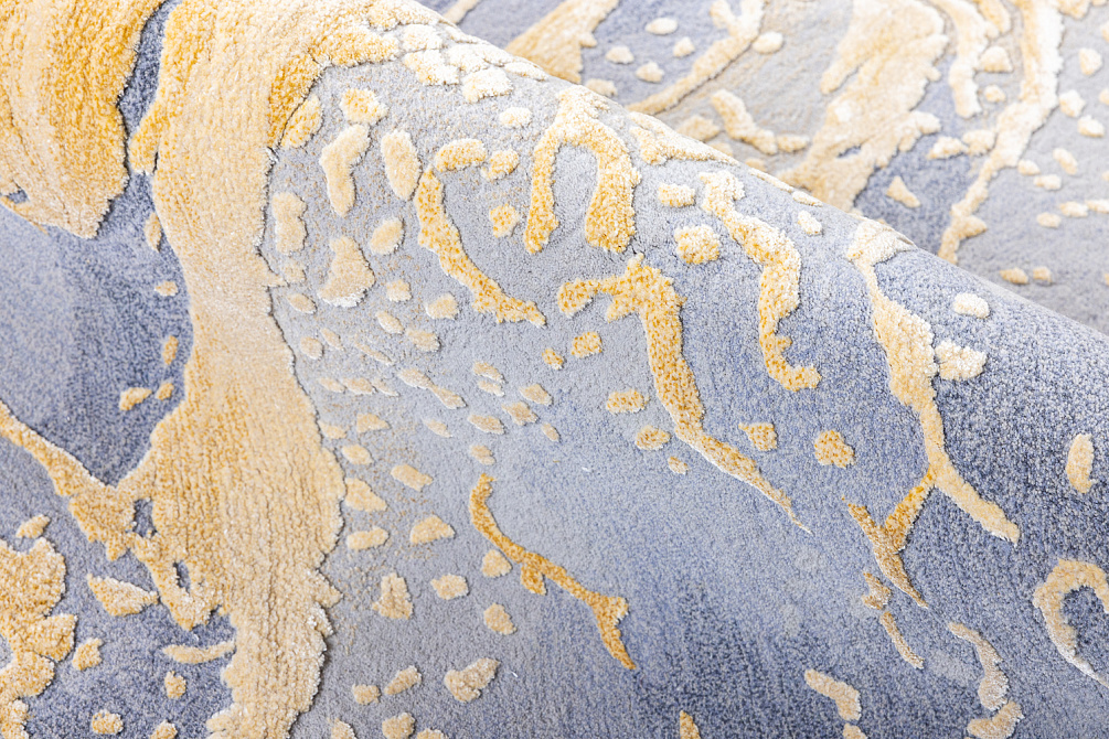 Китайский ковёр из шерсти и арт-шёлка «PRISMATIC N» PRS28-GREY-GOLD