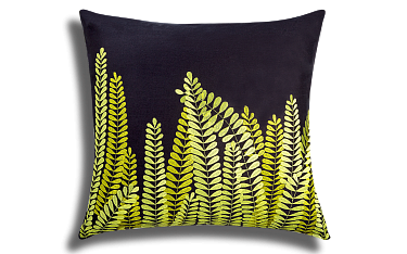 Наволочка "Зимний лист" зелёная