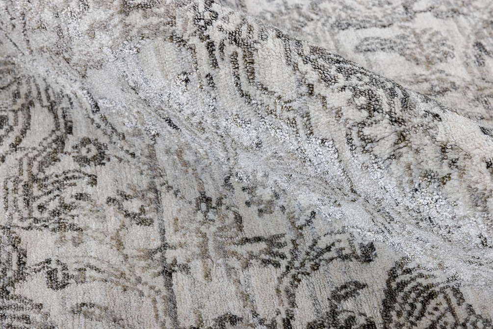 Индийский ковёр из шерсти и арт-шёлка «MODERN CLASSIC» MINT226-CHARCOAL