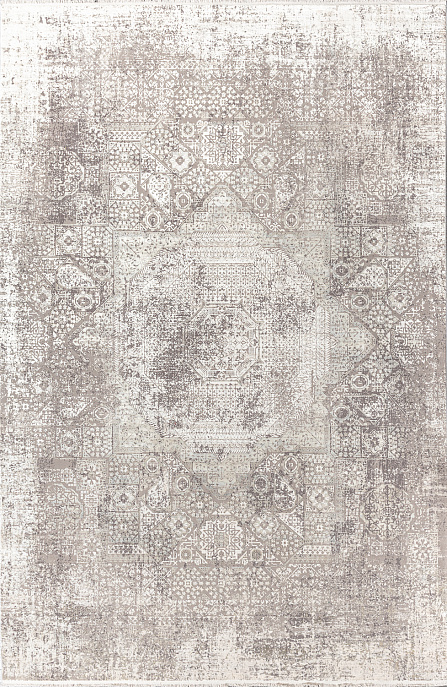 Турецкий ковер из эвкалиптового шёлка и акрила «VERSAİLLES PALACE» MT040-CRE-C-DGRAY