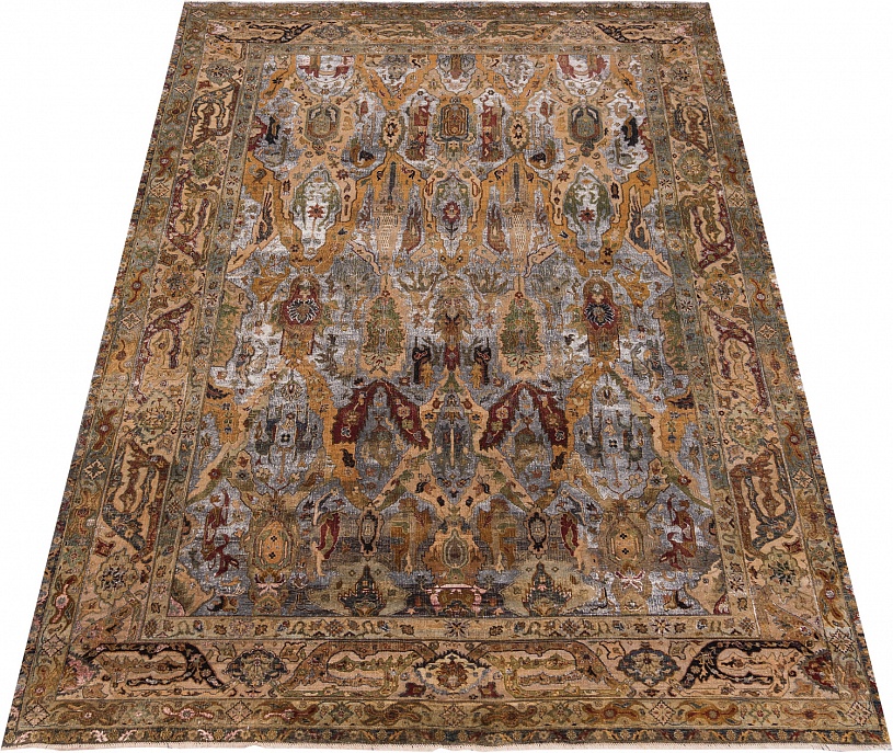 Индийский ковер из шерсти «ZIEGLER VINTAGE» AC107-GRY-CRE