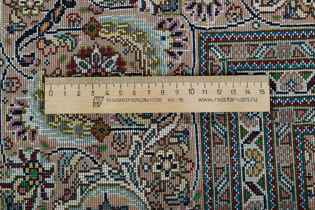 Иранский ковёр из шерсти и шёлка «TABRIZ MAHI» 9-717-Piroozian-IR