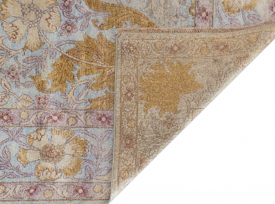 Индийский ковер из шёлка «ZIEGLER SILK» AJ101-LBLU-LBLU