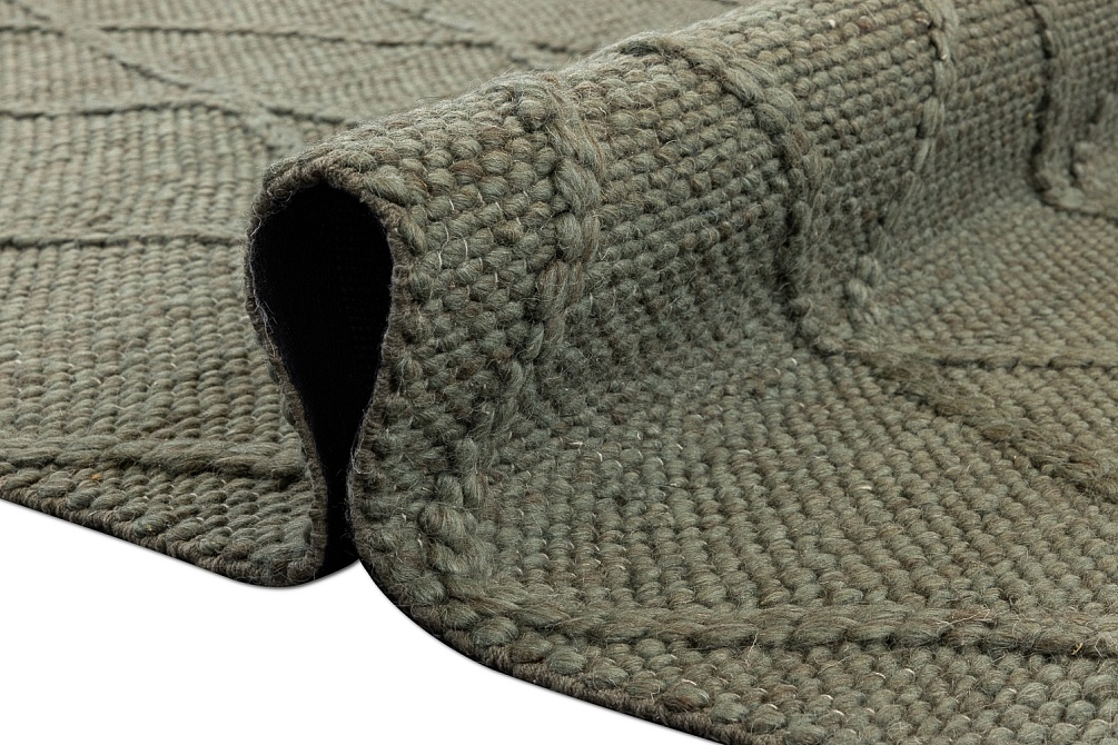 Индийский ковер из шерсти и полиэстера «COAST DIAMOND RUG» Green 7