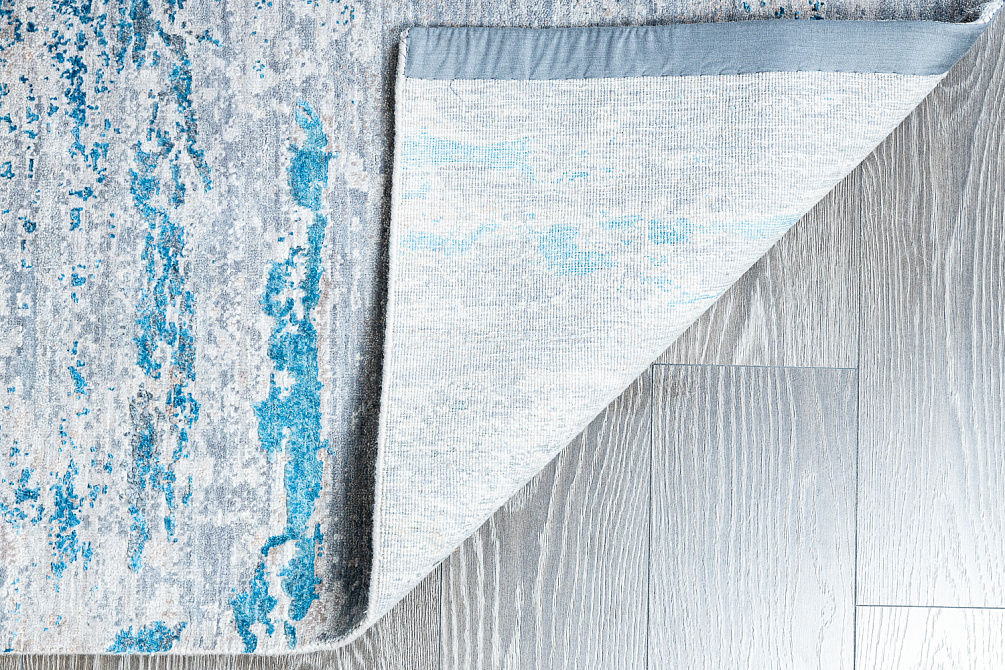 Индийский ковёр из шерсти и шёлка «WEST HOLLYWOOD» PJ2103-GREY-BLUE
