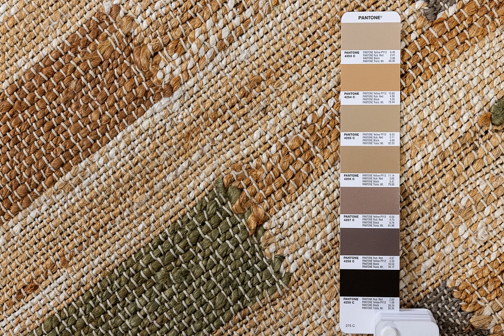 Индийский ковер из джута «JUTE» 1563-LT.BRN-N.WHITE-G.RUST