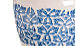 Ваза керамическая белая/индиго 