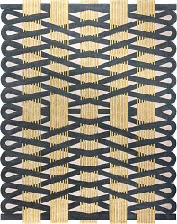 Индийский ковер из шерсти, арт-шёлка и хлопка «IRREGULAR» TOP9061-L.GRAY-L.GRAY 1