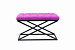 Банкетка на металлическом каркасе Cross фиолетовая