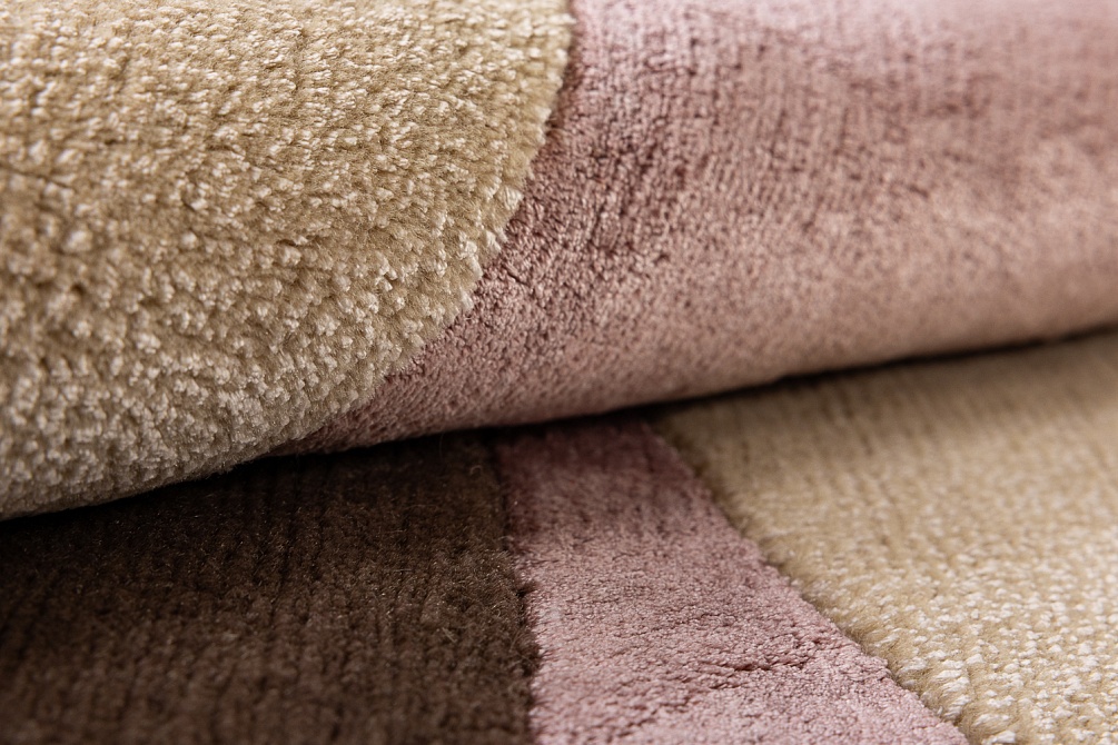 Индийский ковер из шерсти, шёлка и эвкалиптового шёлка «TECTONIC» D1-C5