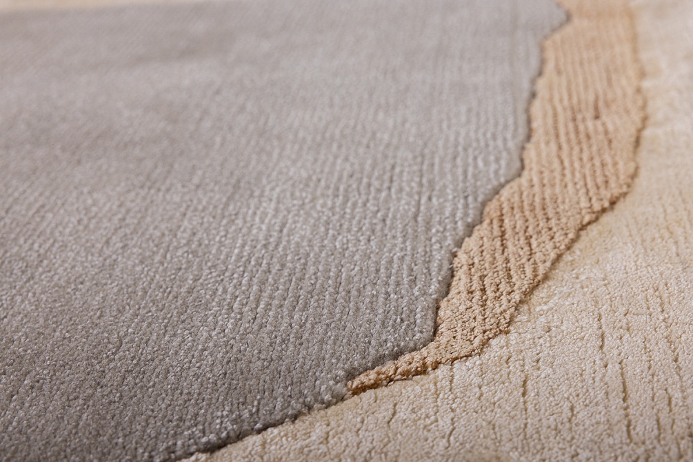 Индийский ковер из шерсти, шёлка и эвкалиптового шёлка «TECTONIC» D1-C1 7