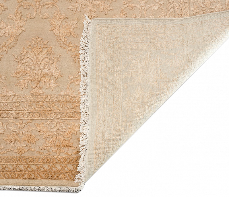 Индийский ковер из шерсти и арт-шёлка «KING OF AGRA» NO28-CRE-CRE