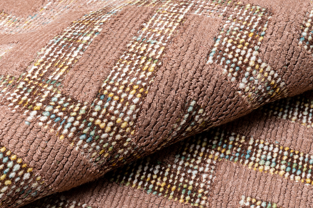 Индийский ковёр из шерсти и арт-шёлка «KONARK» 2021080-BRONZE