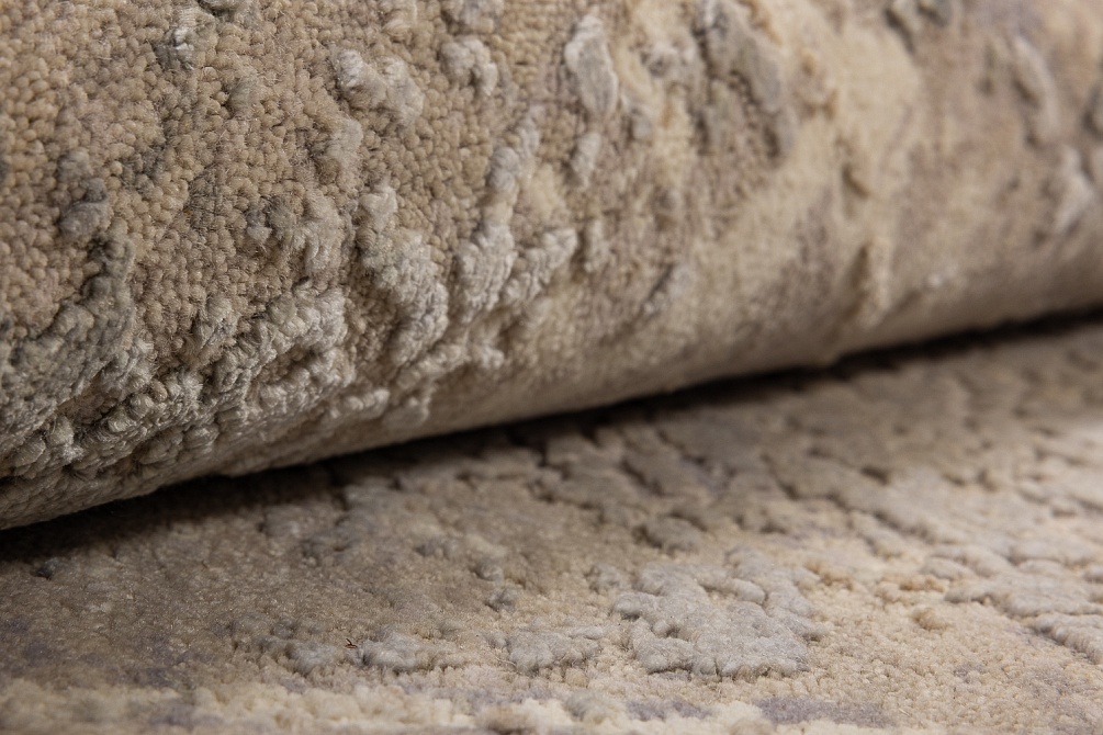 Индийский ковер из шерсти и шёлка «HOLLYWOOD ART» CE9399A-GREY(Round)