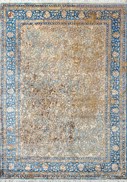 Индийский ковёр из шерсти и эвкалиптового шёлка