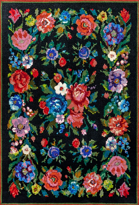 Российский ковер из шерсти «СИБИРСКИЕ КОВРЫ» Яркий букет