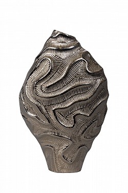 Ваза для цветов фигурная большая серебро