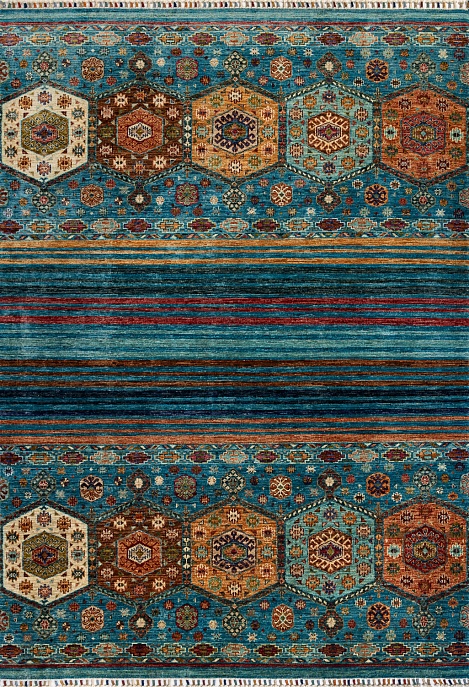 Пакистанский ковер из шерсти «SHAWL KANDI» MULTY-MULTY(168x237)