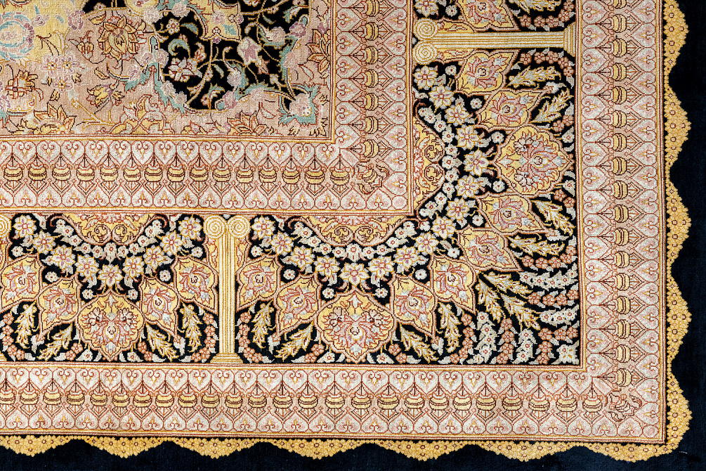 Иранский ковёр из шёлка «QUM MM IR» 14-102-IR KAZEMI