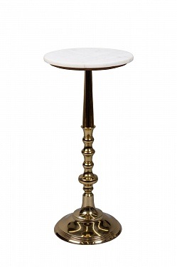 Кофейный столик золото с мраморной столешницей S