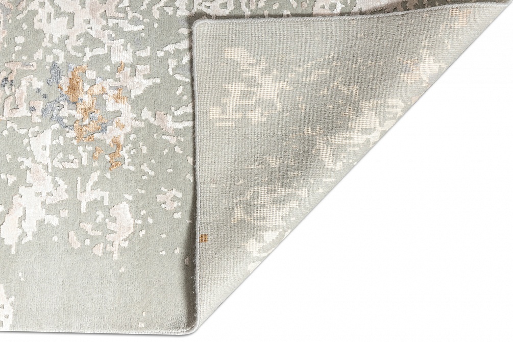 Индийский ковер из арт-шёлка, шерсти и хлопка «CHROME GOLD» 1-MULTI