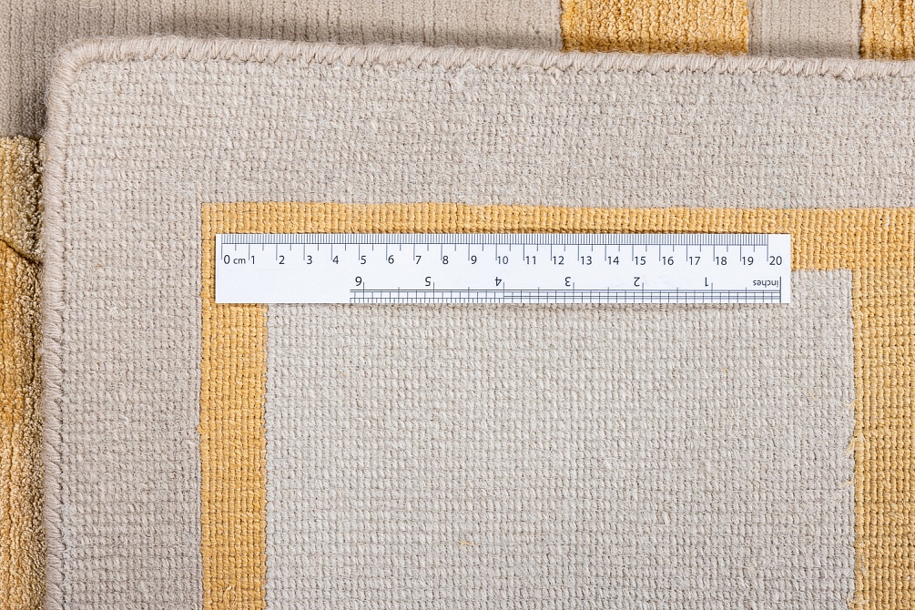 Индийский ковер из шерсти, арт-шёлка и хлопка «RUSSEL SQUARE» BELT-GLD