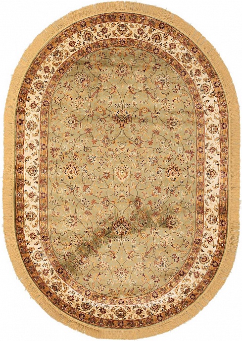 Бельгийский ковер из вискозы «BRILLIANCE» V352-GRN(Oval)