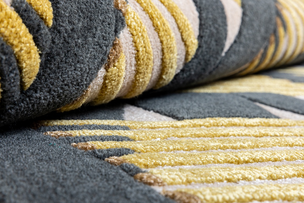 Индийский ковер из шерсти, арт-шёлка и хлопка «IRREGULAR» TOP9061-L.GRAY-L.GRAY 4