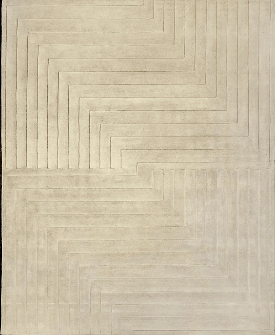 Индийский ковер из шерсти «FORM» PURE WHITE