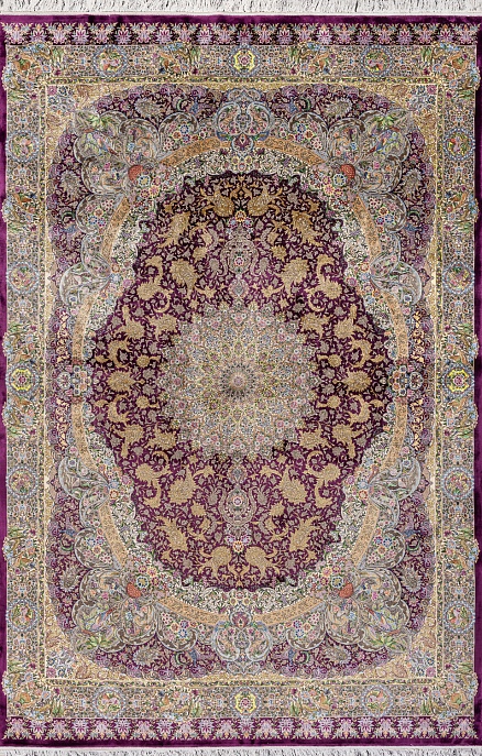 Иранский ковер из шерсти и шёлка «MASTERPIECE WOOL AND SILK» 018-24-460-DMAGENTA 1