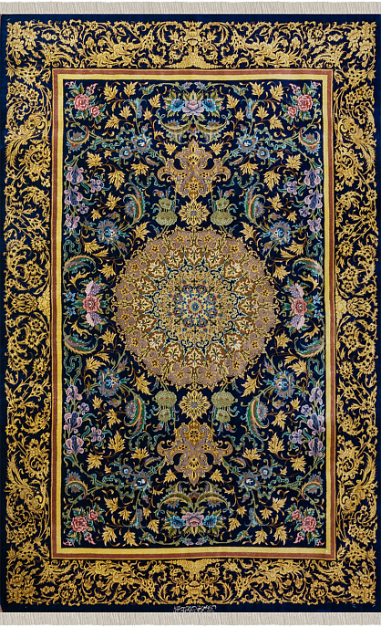 Иранский ковер из шёлка «QOM» 12-453/S-IR