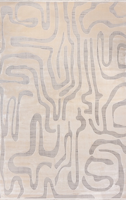 Турецкий ковер из эвкалиптового шёлка и акрила «Kelly Crown» E774A5-LGRY-CRE 1