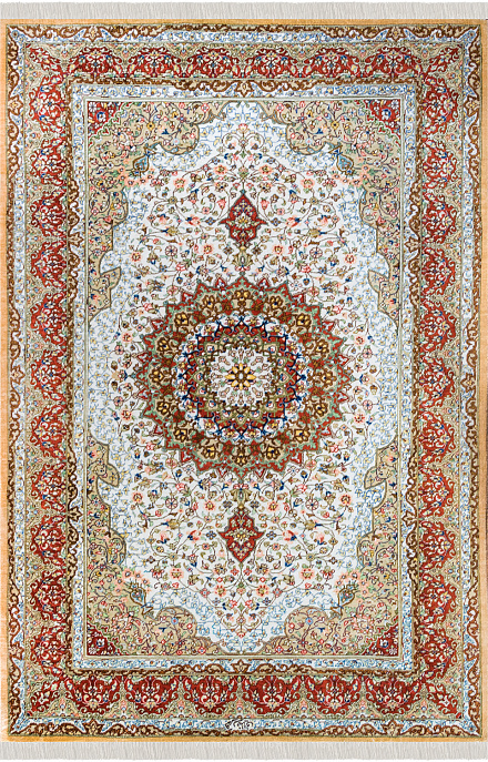 Иранский ковер из шёлка «QUM MM IR» 14-234-IR REZAEI