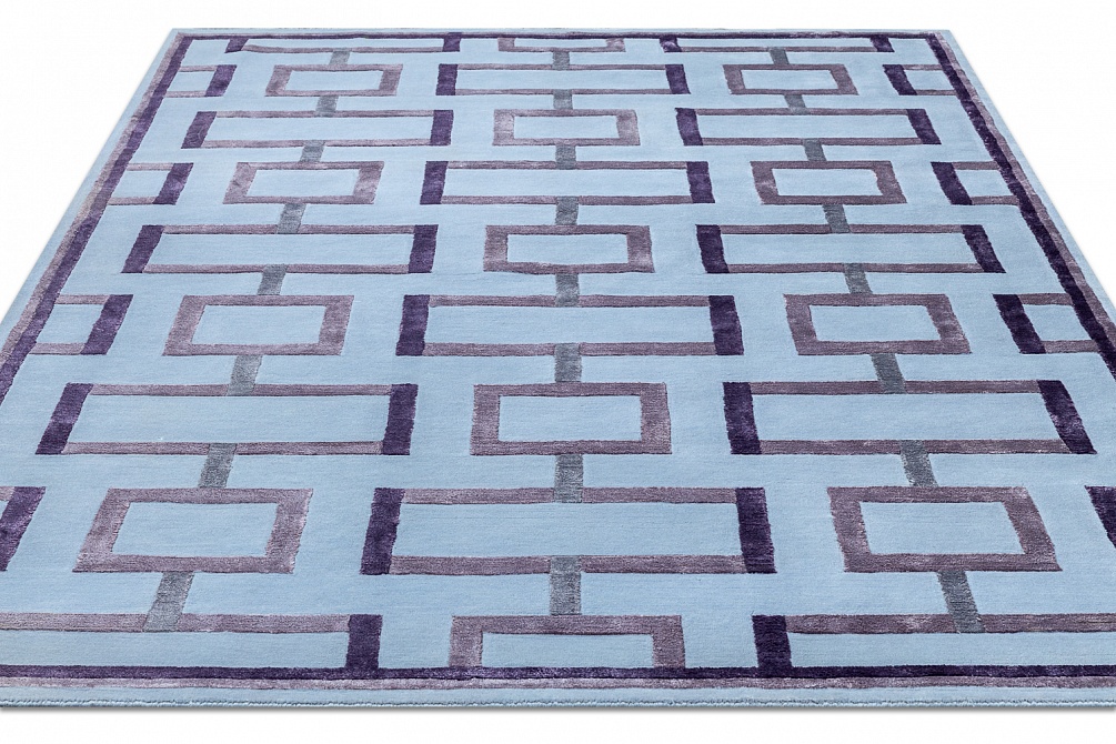 Индийский ковер из шерсти и арт-шёлка «RUSSEL SQUARE» TOPIARY-VIOL