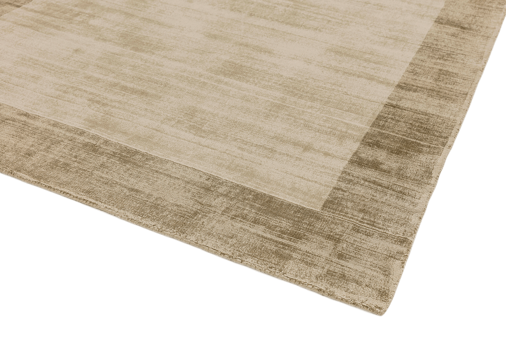 Индийский ковер из арт-шёлка «BLADE BORDER RUG» SMOKE PUTTY