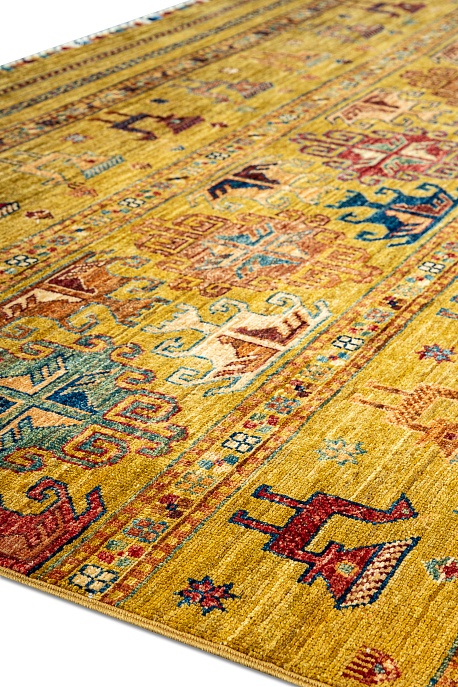 Пакистанский ковер из шерсти «SHAWL KANDI» GRN-GRN 6