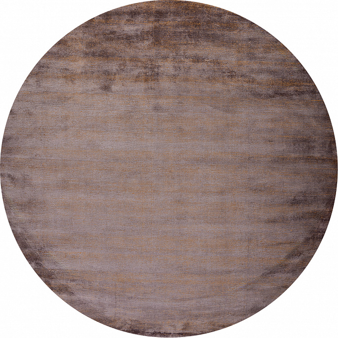 Индийский ковер из шерсти и арт-шёлка «MURUGAN» PLAIN-BRN-RUS-D04/A032(Round)