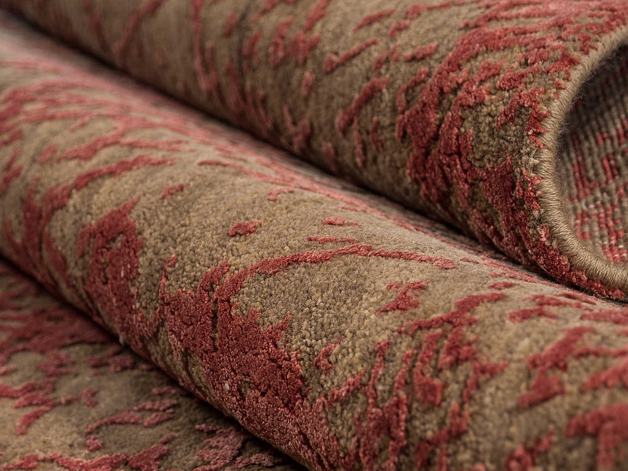 Индийский ковёр из шерсти и арт-шёлка «CHAOS THEORY» ESK624-GLA-VRED