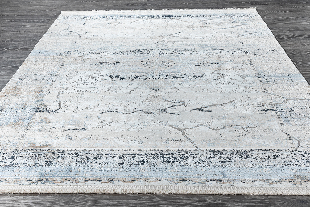 Турецкий ковёр из полиэстера «WHITE LINE» 27086A-MAVI
