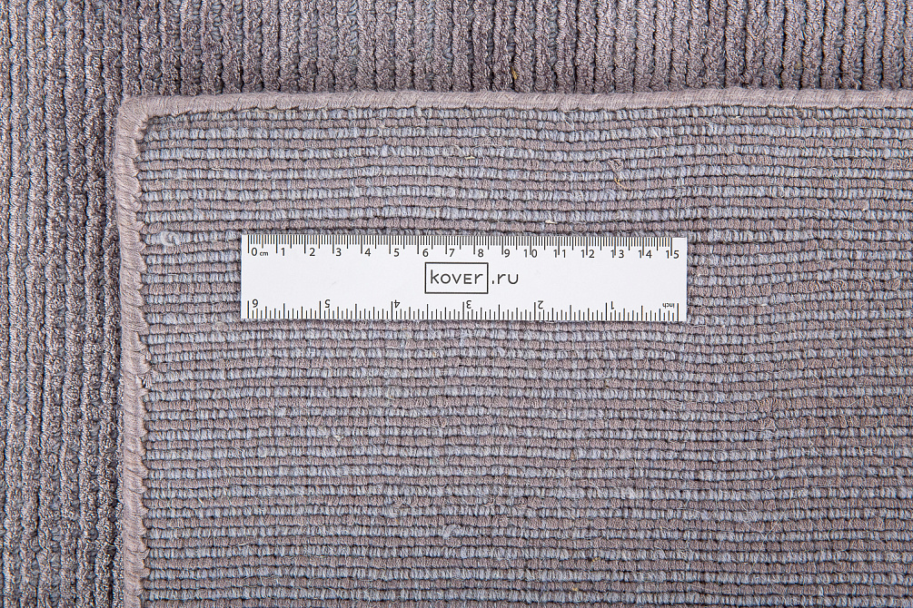 Индийский ковёр из шерсти и арт-шёлка «MURUGAN» PLAIN-GRY-COOL-B008/D063
