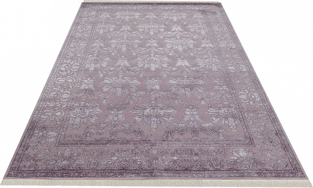 Индийский ковёр из шерсти и арт-шёлка «KING OF AGRA» NO55-GRY-GRY 3-1