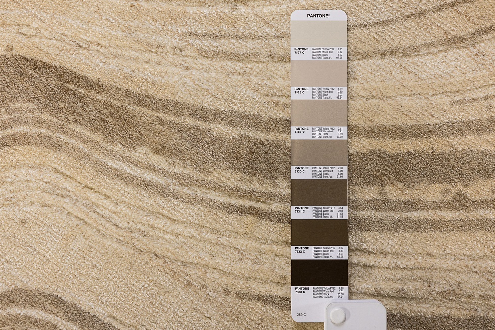 Индийский ковер из арт-шёлка и шерсти «EVEREST» 2023309-TAN