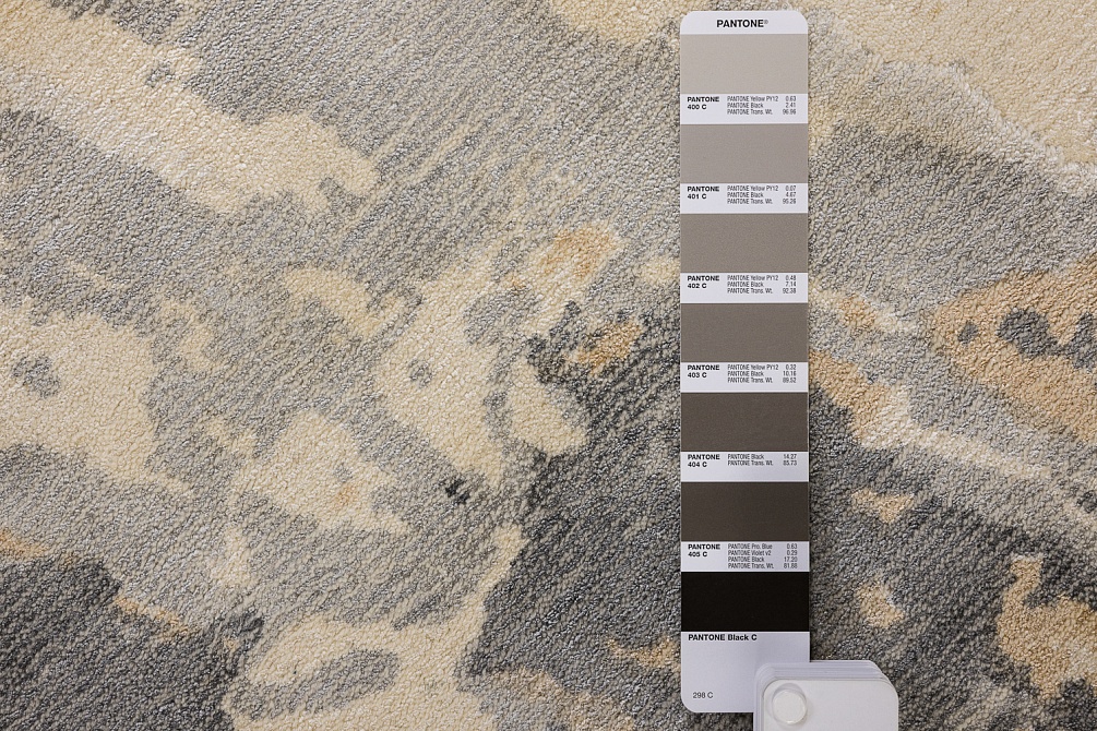 Индийский ковер из арт-шёлка и шерсти «MIST SPECIAL» 2023165-SEAL