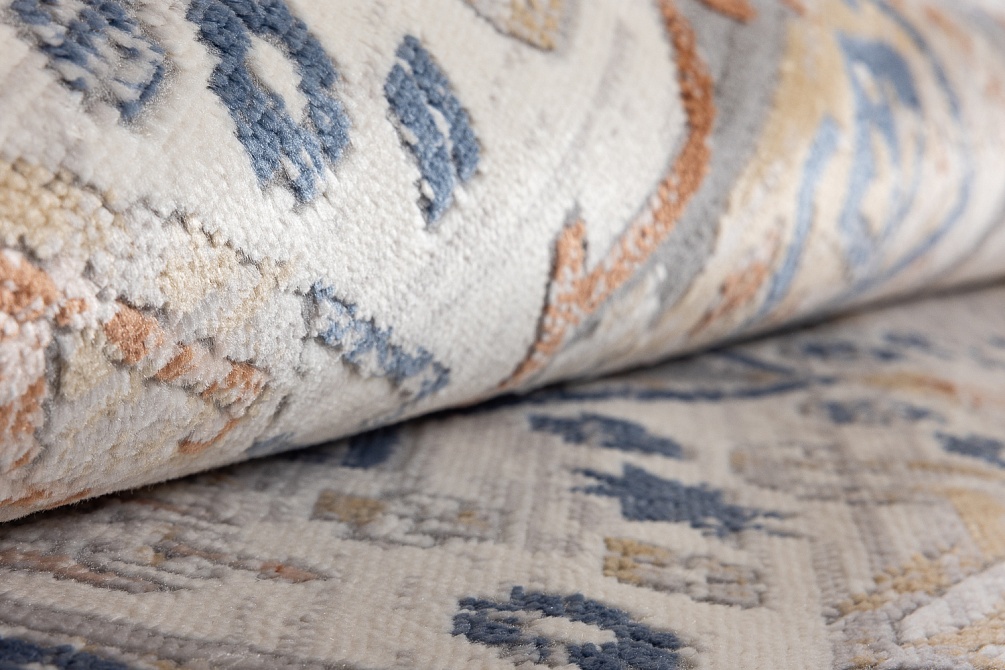 Турецкий ковер из полиэстера и полипропилена «ALAMO» 31850A-CRE-GRY