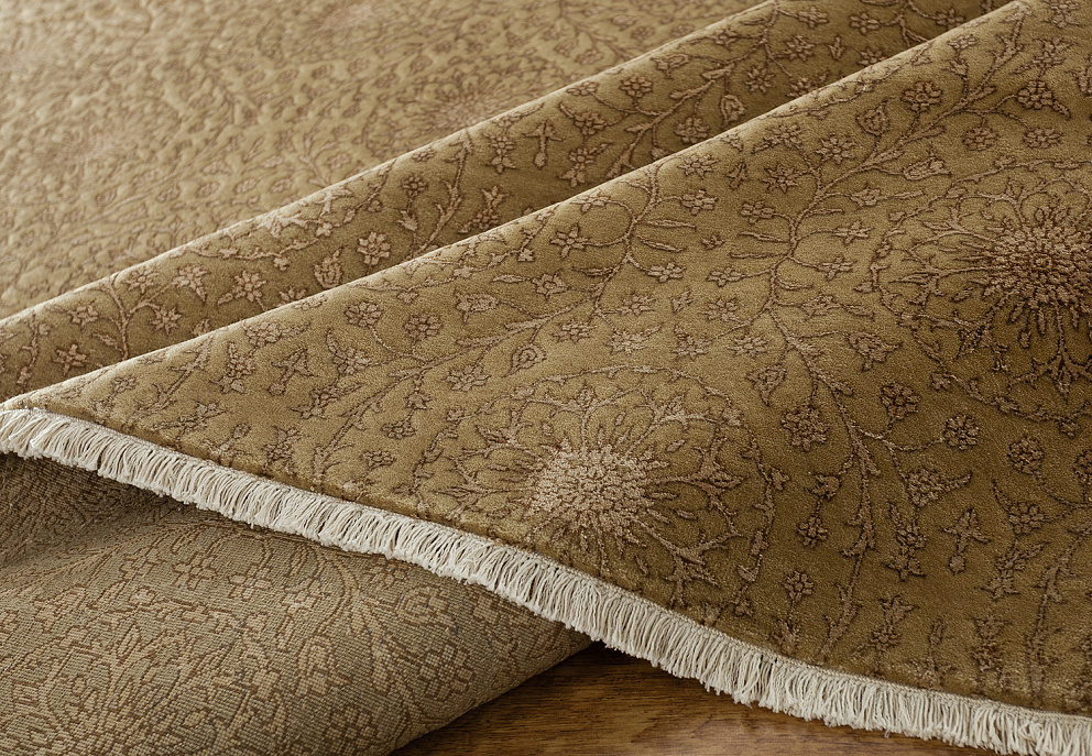 Индийский ковёр из шерсти и арт-шёлка «AGRA R» RO2-GLD